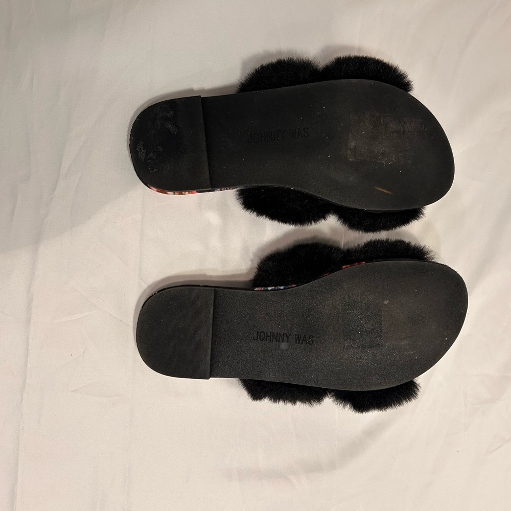 Johnny Was Ardell X Fur slippers - Picture 2 of 4